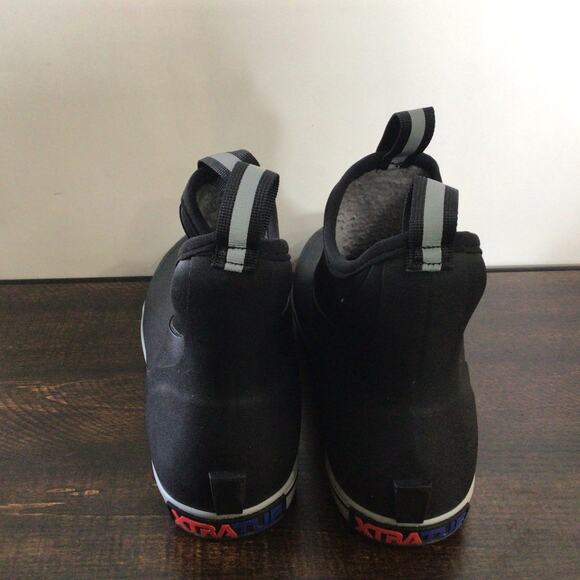 Xtratuf Mens Fleece Lined Ankle Deck Boot Waterproof Black Size 13 Pull On Boot - Picture 3 of 5